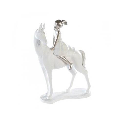 Casablanca GmbH Skulptura - Girl on Horse white/silver Slike