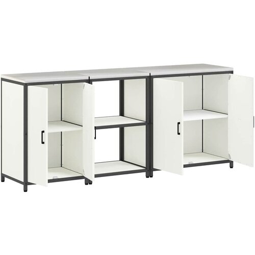  Kuhinjski set za pohranu HATTEM 3 pcs Bijela Čelična vrata Slike