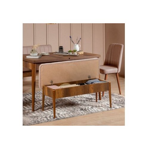 Hanah home Vina Trpezarijski set, smeđa-krem boja Slike
