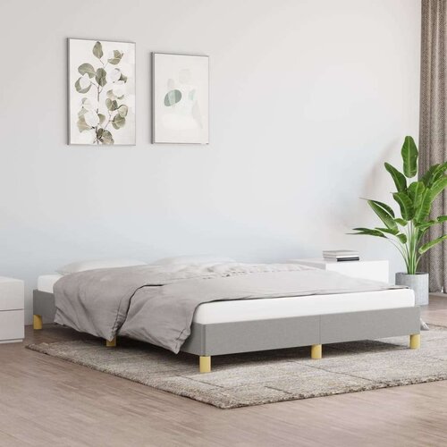  Za krevet svjetlosivi 140 x 190 cm od tkanine Slike