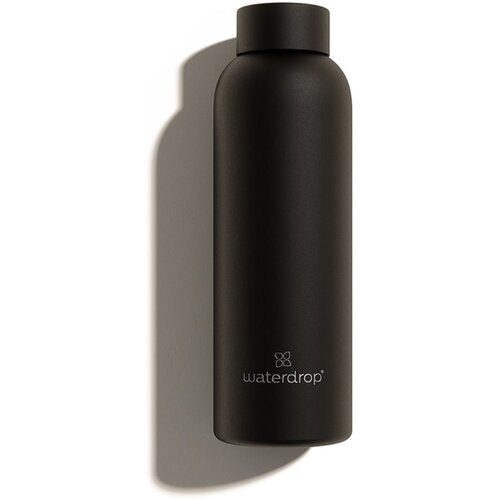 Waterdrop Steel boca za vodu od nehrđajućeg čelika boja Black Matt 600 ml Slike