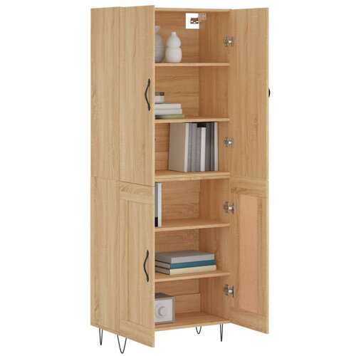  Visoka komoda hrasta sonome 69,5x34x180cm od konstruiranog drva Slike