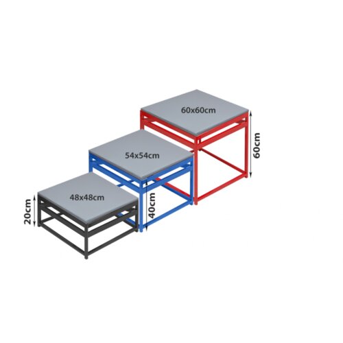 Olimp Sport Kutija za naskakanje crvena 60x60x60 Cene