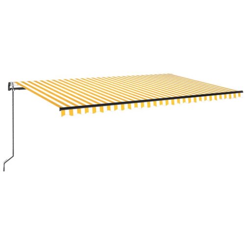 vidaXL Avtomatsko zložljiva tenda 500x300 cm rumena in bela, (20966492) Cene