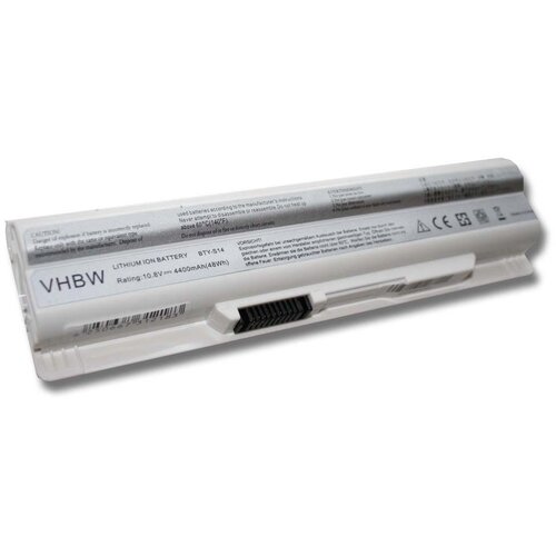 VHBW Baterija za Medion Akoya Mini E1311 / E1315 / MSI CR650, bela, 4400 mAh Slike