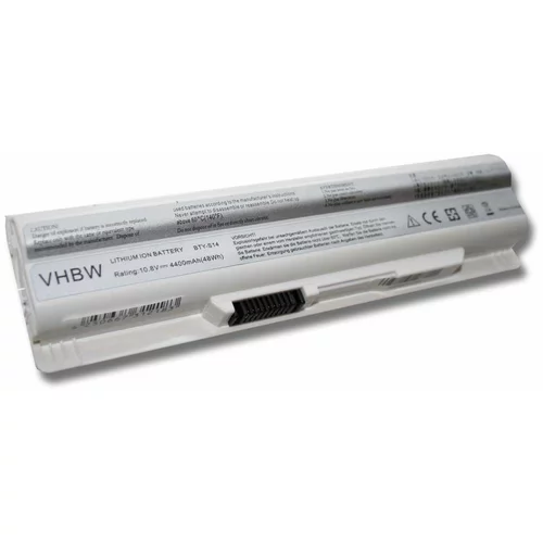 VHBW Baterija za Medion Akoya Mini E1311 / E1315 / MSI CR650, bela, 4400 mAh