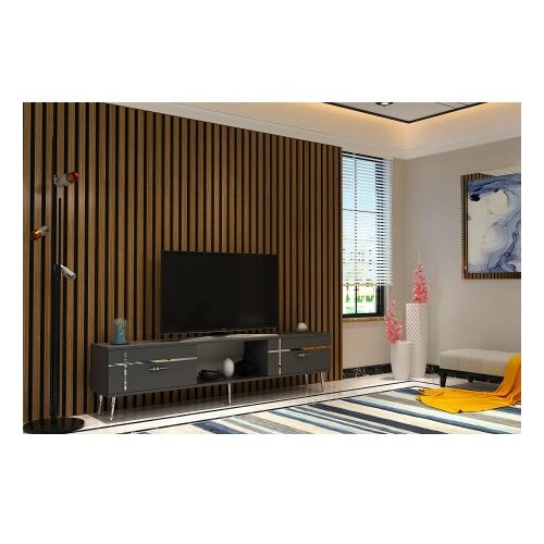 Hanah home tv polica line anthracite silver Cene