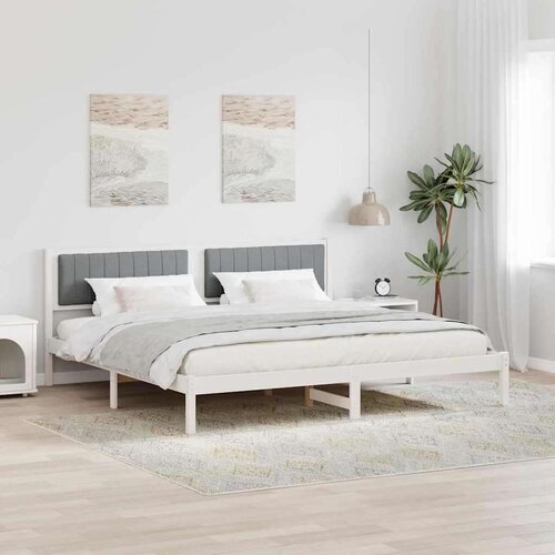  Okvir za krevet Svijetlo siva 200 x 200 cm tkanina Cene