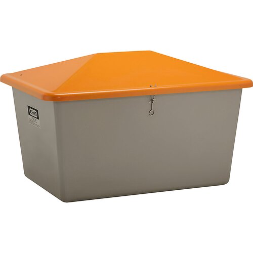 Cemo Posoda za posipni material iz umetne mase s steklenimi vlakni, prostornina 1100 l, brez odprtine za odvzemanje, siva posoda Cene