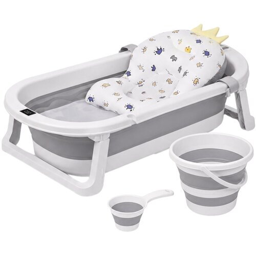 Kina Only sklopivi set za kupanje beba 4u1 Grey Slike