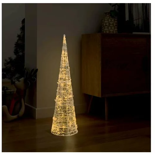  Akrilna okrasna LED piramida toplo bela 90 cm