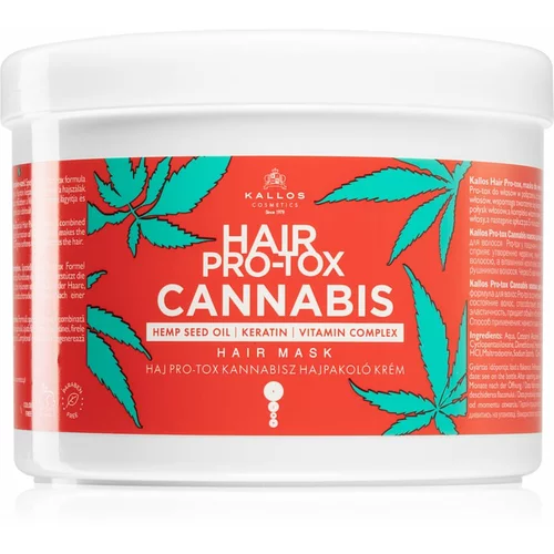 Kallos Hair Pro-Tox Cannabis regeneracijska maska za lase s konopljinim oljem 500 ml