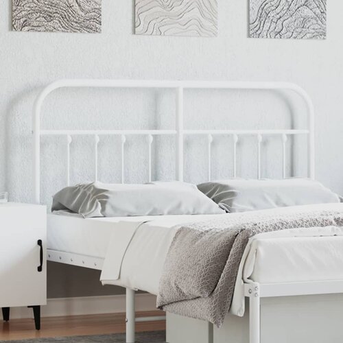 vidaXL Kovinsko vzglavje belo 150 cm Cene