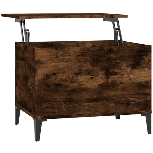 Maison Chic Klubska mizica - kavna mizica - Nizka mizica dimljeni hrast 60x44,5x45 cm inženirski les, (21754659) Cene