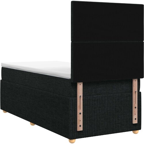  LED okvir za krevet s madracem Crna 80 x 200 cm Tkanina Slike