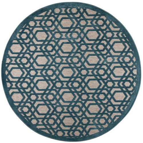 Flair Rugs Plavi okrugli vanjski tepih ø 160 cm Oro - Cijene