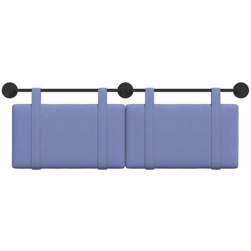  Držeće uzglavlje Zidne Traper plava 150 x 55 x 5 cm tkanina - Trapere plave boje 140 cm bez LED svjetla Slike