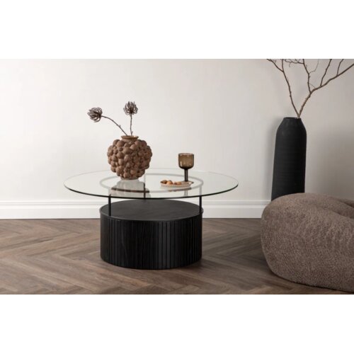 Furniture Fashion Bovall klub stolić ⌀90 cm, crni Cijene