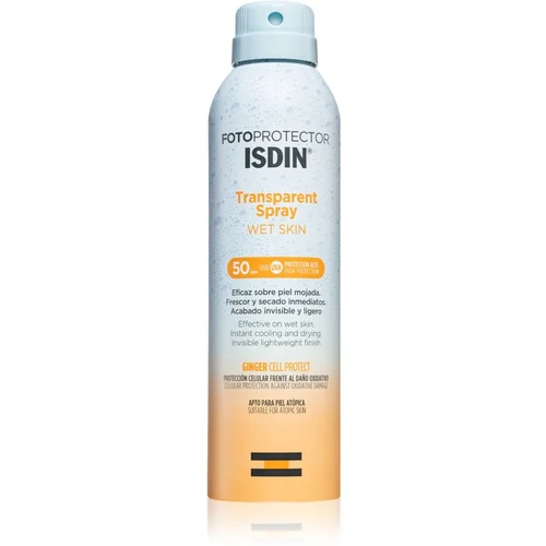 ISDIN Transparent Spray Wet Skin pršilo za sončenje SPF 50 250 ml