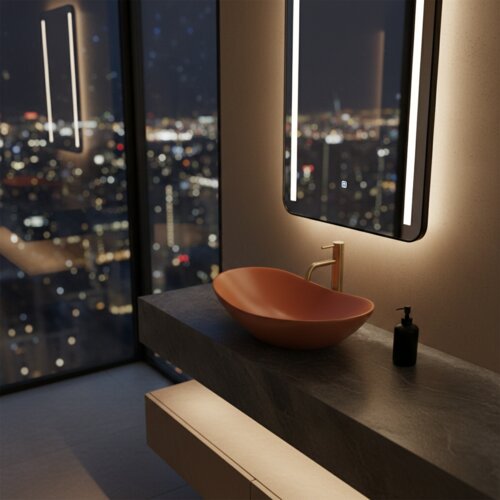 REA Bath Nadgradni umivaonik Rea Royal Cinnamon Matt Slike