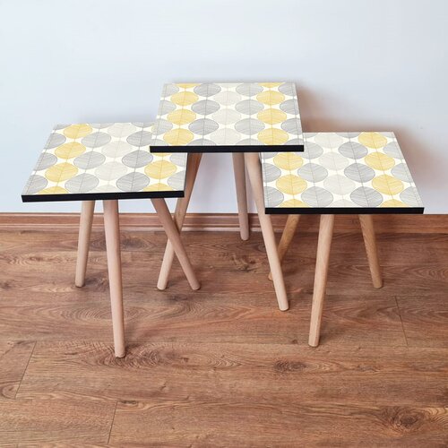 Hanah home Set 3 stočića 3Shp177 Grey Cene