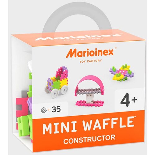 Marioinex mini Waffle konstruktor 35 kom, roza Slike