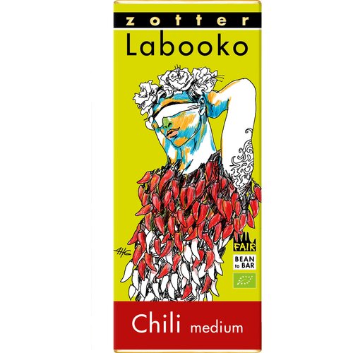 BIO čokolada Labooko - &amp;quot;Chili medium&amp;quot; - 70 g Slike