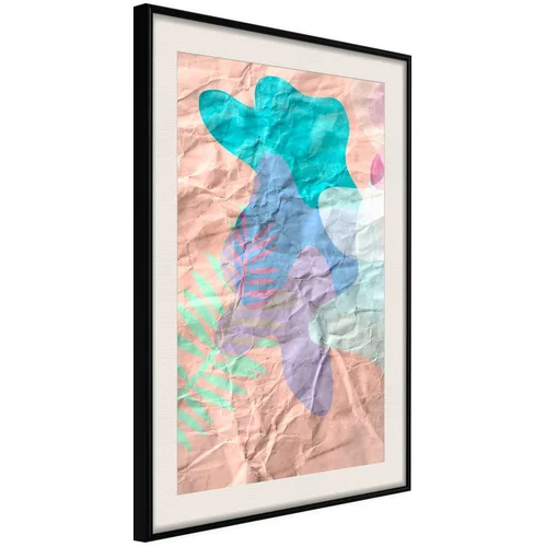  Poster - Colourful Camouflage (Peach) 20x30