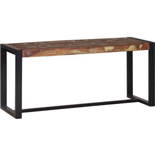  Klupa Vi&amp;scaron;ebojna Masivno obnovljeno drvo 100 x 35 x 45 cm Slike