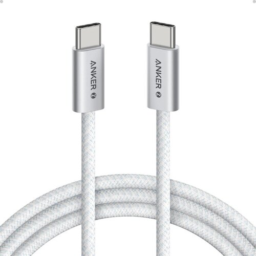 Anker Zolo USB tip-C kabl M/M 1m, za Apple, super brzo punjenje 240W/480Mbps, pleteni, beli Slike
