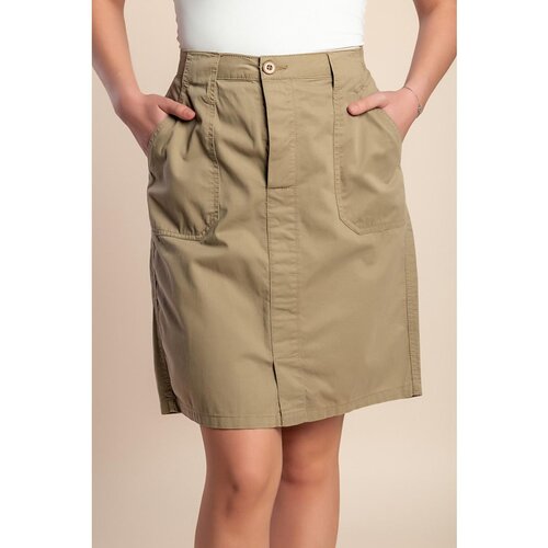 Fenzy Plus Size Pamučna Mini Suknja, Maslinastozelena Cijene