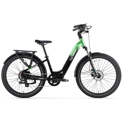 Cyrusher Električno mestno kolo Grace, 48V 250W 15Ah, dvojni senzor, zeleno, (5000008622) Cene