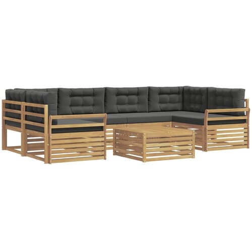  Set vanjskih sofa 7 kom. Bijela i antracit Slike