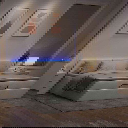  Otomanski krevet s madracem&amp;amp;amp LED 180x200cm bar&amp;scaron;unasti Slike