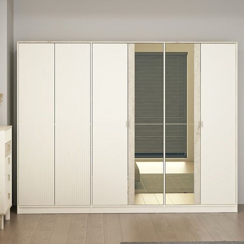 Hanah home ormar sa ogledalom Valento 20502, 270 cm, Moonstone / travertin Cene