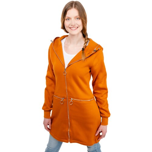 Glano Women's Extended Sweatshirt - orange Slike