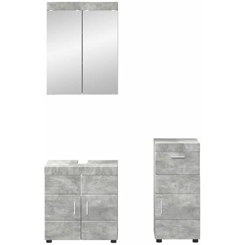  Set namje&amp;scaron;taja za kupaonicu TULUM 3 pcs Betonski sivi Slike