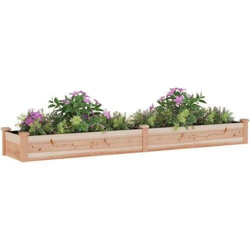  Povi&amp;scaron;ena vrtna gredica s oblogom 240x45x25 cm masivna jelovina Slike