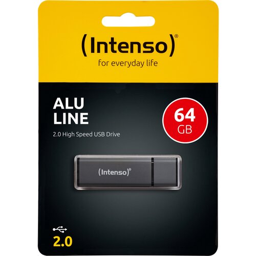Intenso USB Flash drive 64GB Hi-Speed USB 2.0 Alu Line Alu-a Slike