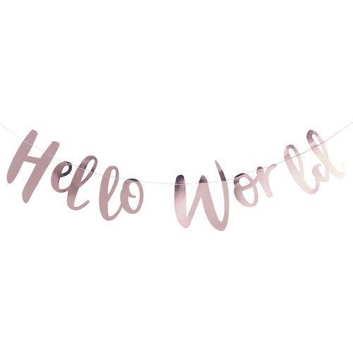Ginger Ray® viseći natpis hello world rose gold Cijene