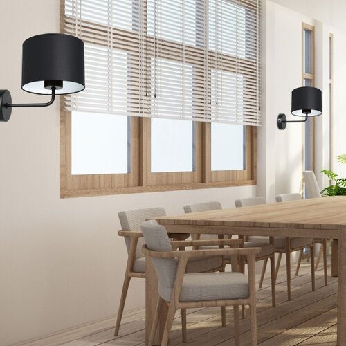  Zidna lampa ARDEN 1xE27/60W/230V crna/bela Slike