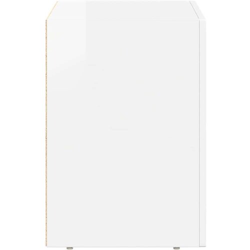  Noćni ormarić 2 pcs Visoki sjaj bijela 40 x 35 x 50 cm Slike