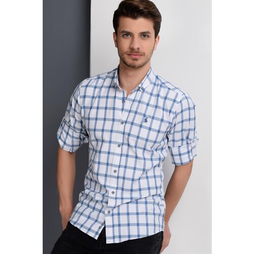 Dewberry G649 MEN&amp;#039;S SHIRT-PLAIN BLUE Slike