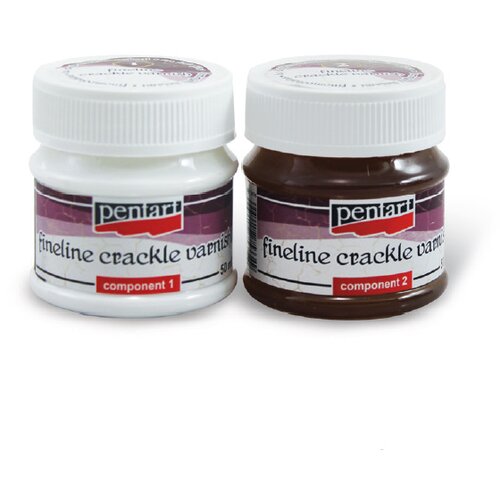  Lak sa crackle efektom - nježne linije - 50 ml + 50 ml (crackle hobby) Slike