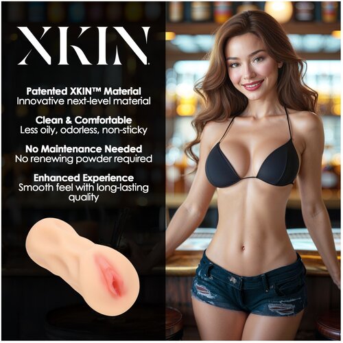 XKIN natakarski masturbator Sasha Slippernip - realistična umetna vagina (naravna barva) Slike