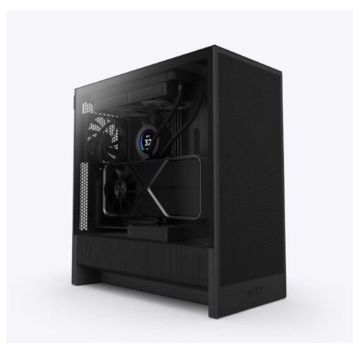 InterTech NZXT H5 Flow Black TG, Mid-tower, ATX 2x 120mm quiet fans Cijene