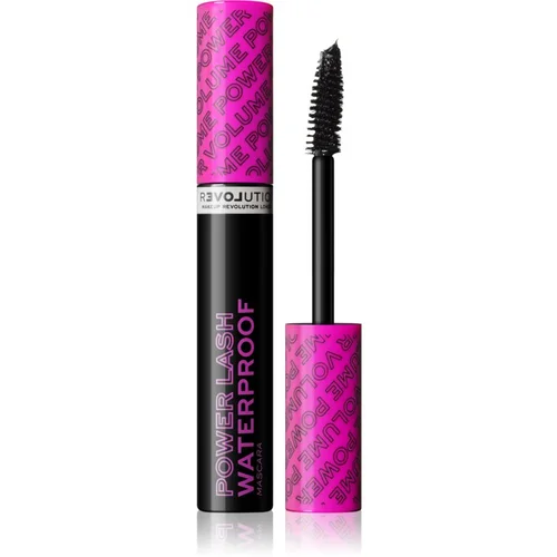 Revolution Relove Power Lash maskara za povećanje volumena vodootporna nijansa Black 8 ml