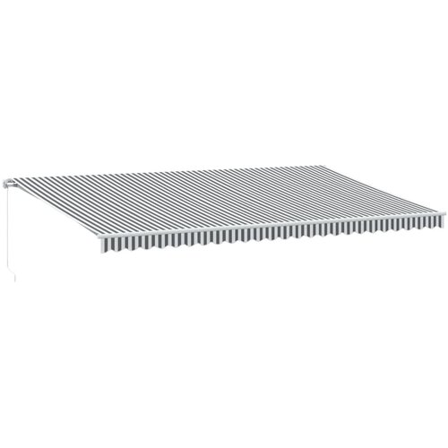 Tenda na ručno uvlačenje antracit i bijela 600 x 350 cm Slike
