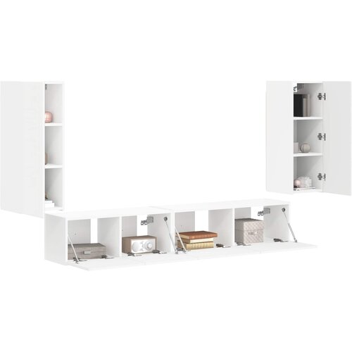  Set TV komoda 4 kom. Bijelo Konstruirano drvo Slike