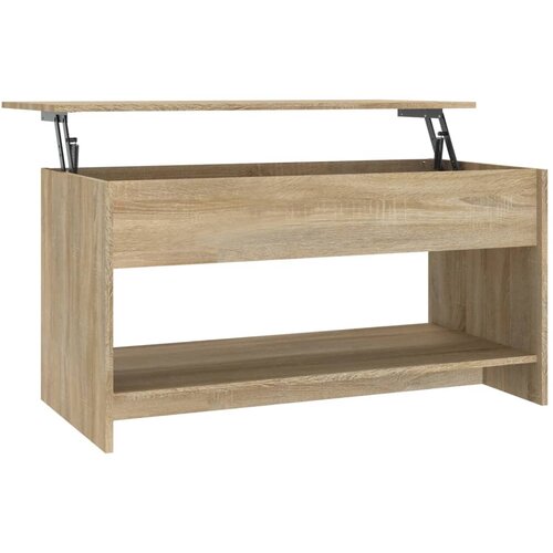 Maison Chic Klubska mizica - kavna mizica - Nizka mizica sonoma hrast 102x50x52,5 cm konstruiran les, (21752612) Cene